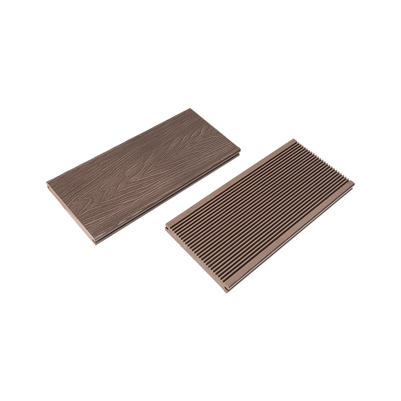 Decking composito in plastica di legno WPC solido goffrato con venature del legno